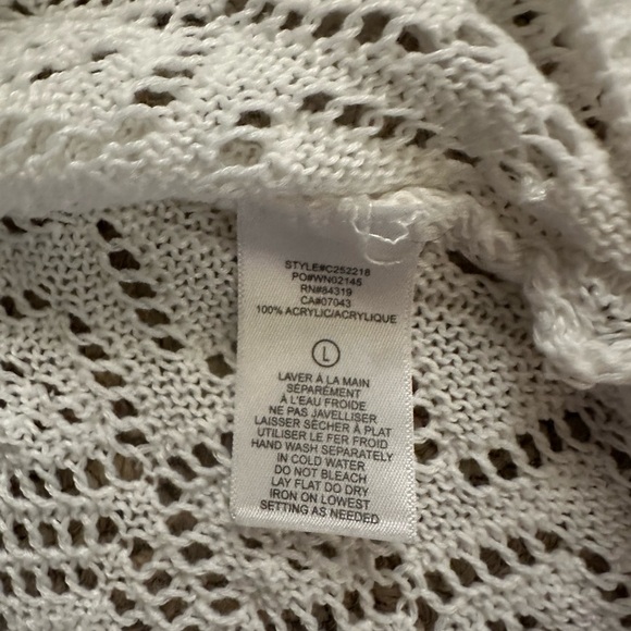 Cyrus Ivory Pointelle Cardigan - Picture 5 of 6